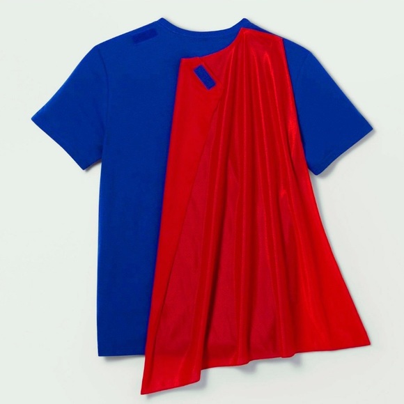 DC Comics Superman Mens Superhero Caped T-Shirt Glow In the Dark 💙❤️ - Picture 7 of 8